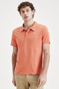 Cortefiel Cotton jersey polo shirt Orange