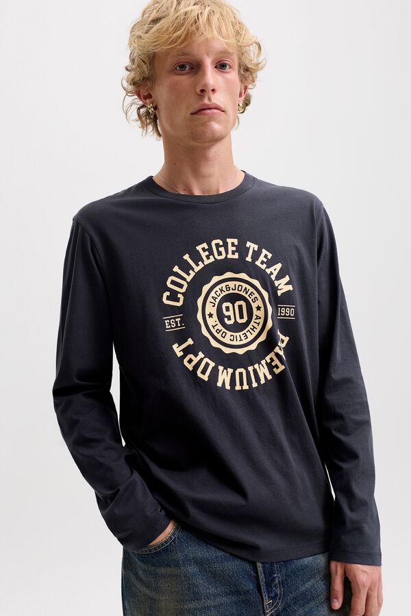 Jack & Jones T-shirt de manga comprida Azul