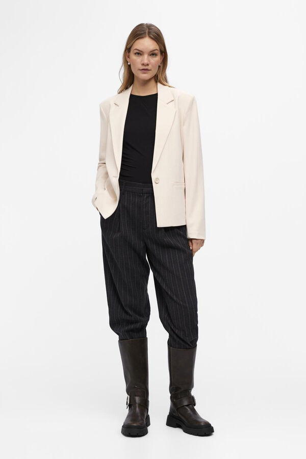 Object Blazer justo manga comprida Cinzento