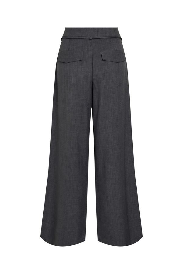 Vila Palazzo trousers with tie belt Grey