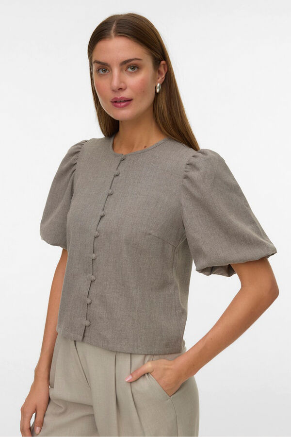 Vero Moda Top com manga manga Castanho