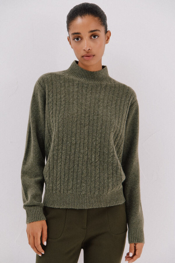 Cortefiel Jersey Perkins braids Kaki