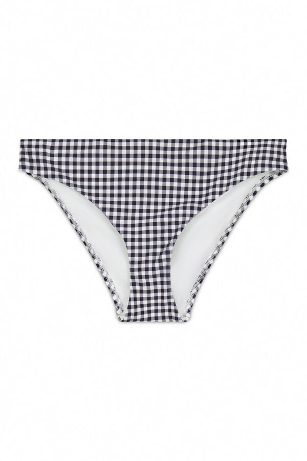 Cortefiel Classic coverage bikini bottoms Printed grey