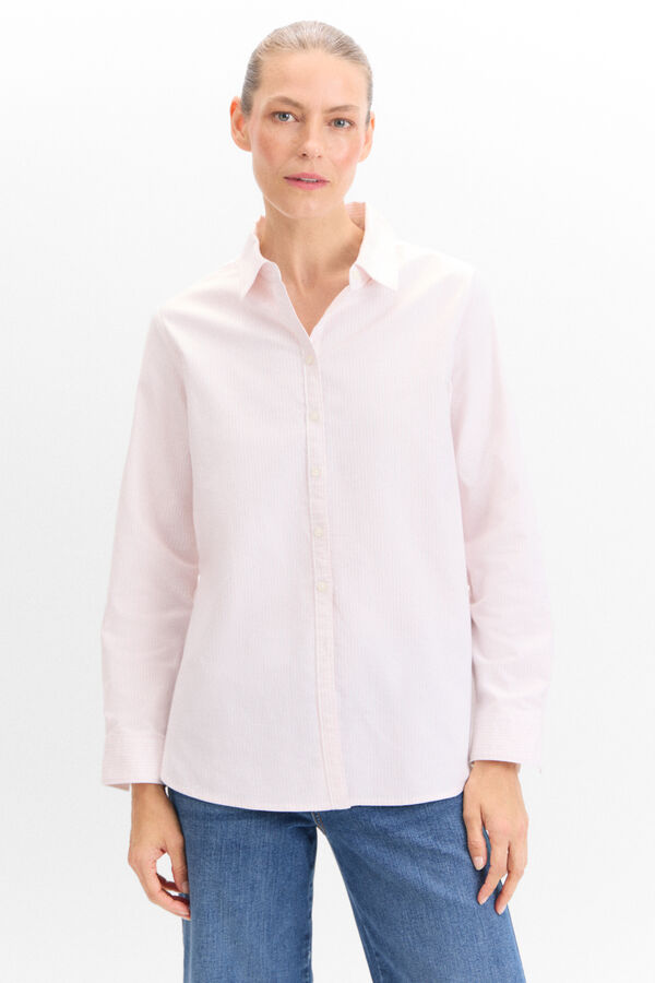 Cortefiel Sustainable COTTON SHIRT Pink