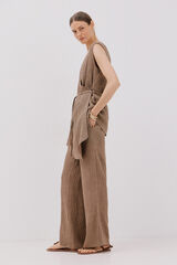 Cortefiel Asymmetrical textured top Printed brown