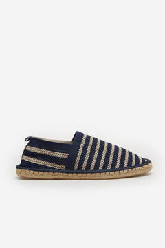 Cortefiel Recycled striped textile espadrille Turquoise