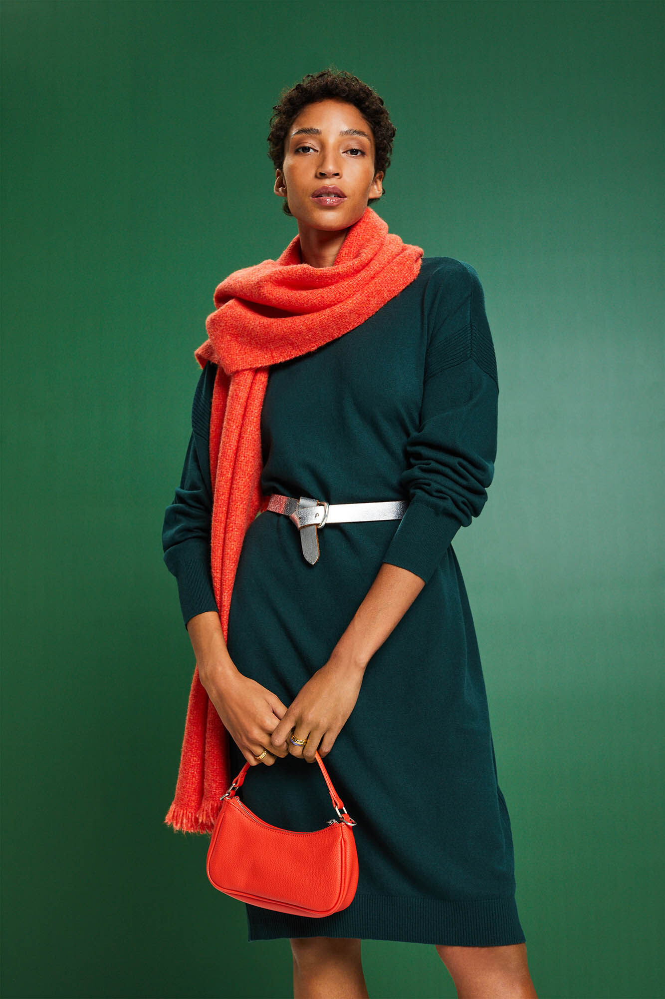 Jersey knit midi dress best sale