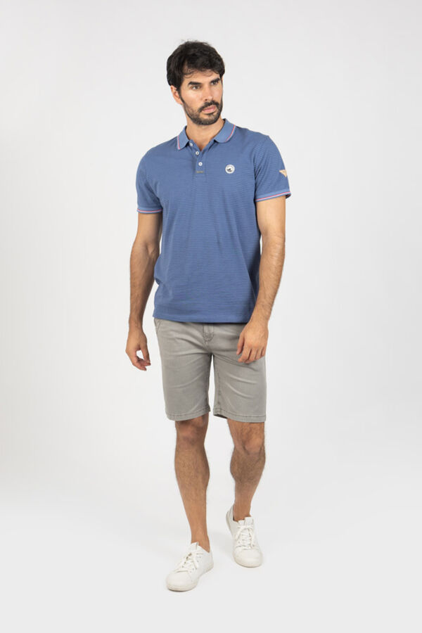 Privata Short sleeve polo shirt Printed blue