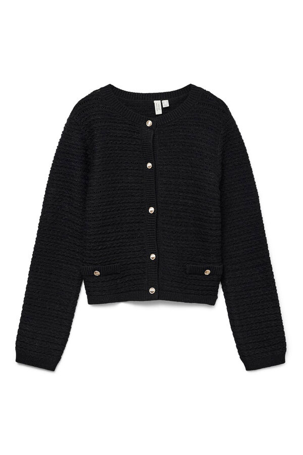 Vero Moda Cárdigan botones plateados Negro