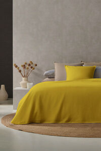 Cortefiel Melisa Mustard Bedspread cama 150-160 cm Gold