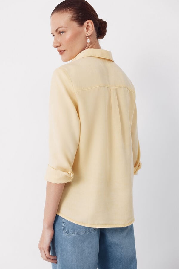 Cortefiel Tencel denim shirt Gold