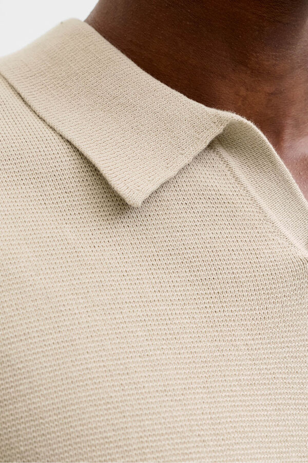 Jack & Jones Camisola em malha gola polo Tostado