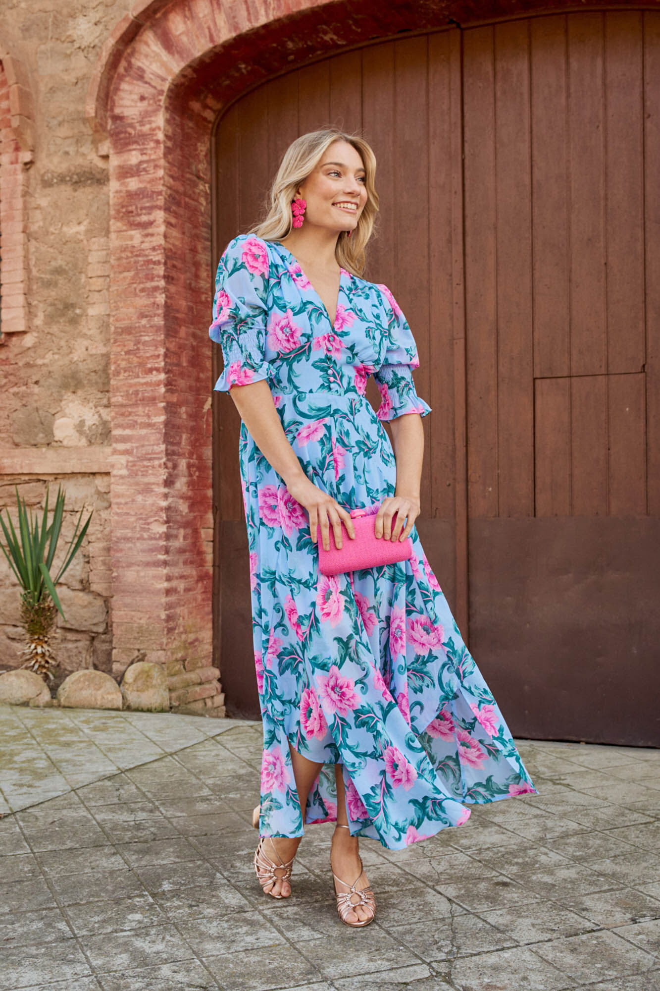 Vestidos floridos hot sale compridos