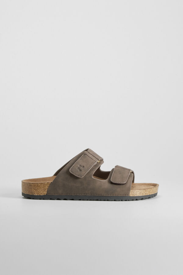 Comfeet Sand&aacute;lia bio de velcro Soft Insock COMFEET Castanho