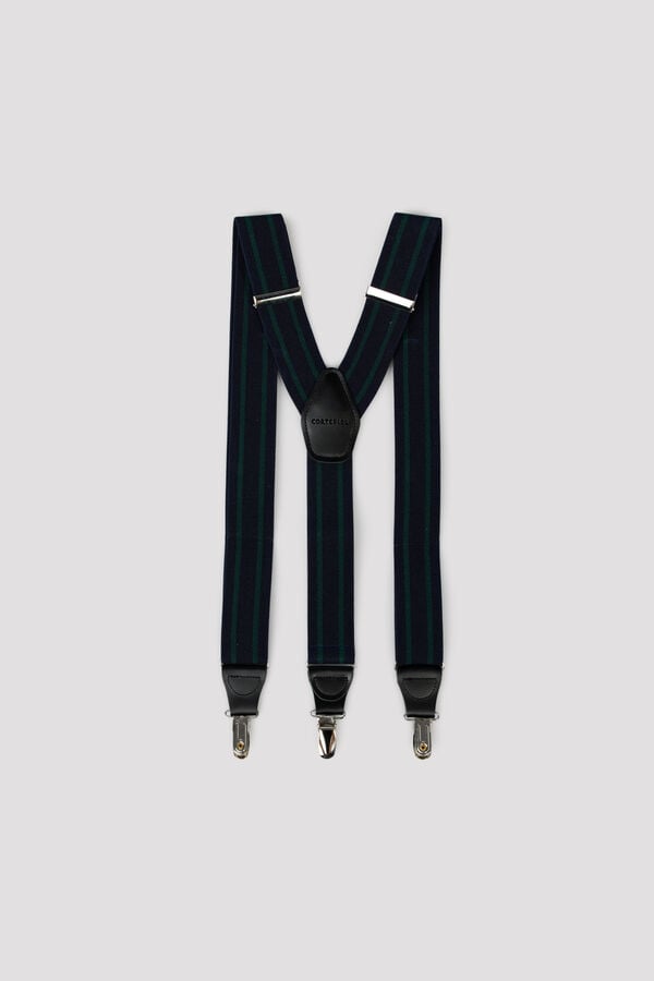 Cortefiel Plaid elastic strap Blue