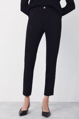 Cortefiel 5-pocket cut leggings Black