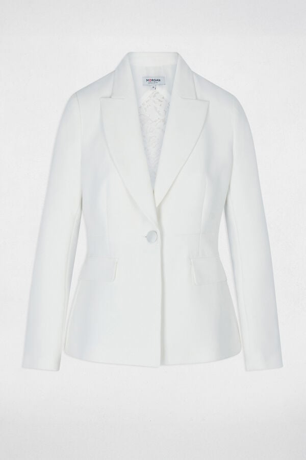 Morgan Casaco cintado de renda Branco