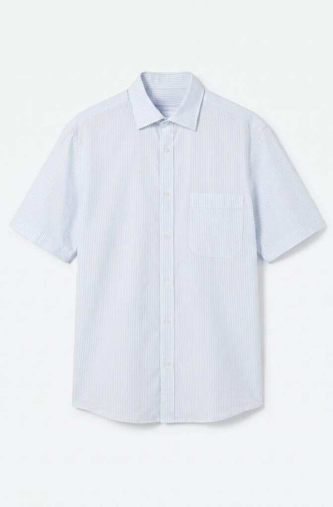 Cortefiel Camisa de riscas de manga curta