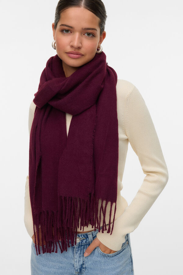 Vero Moda Cachecol de tecido macio com franjas Roxo