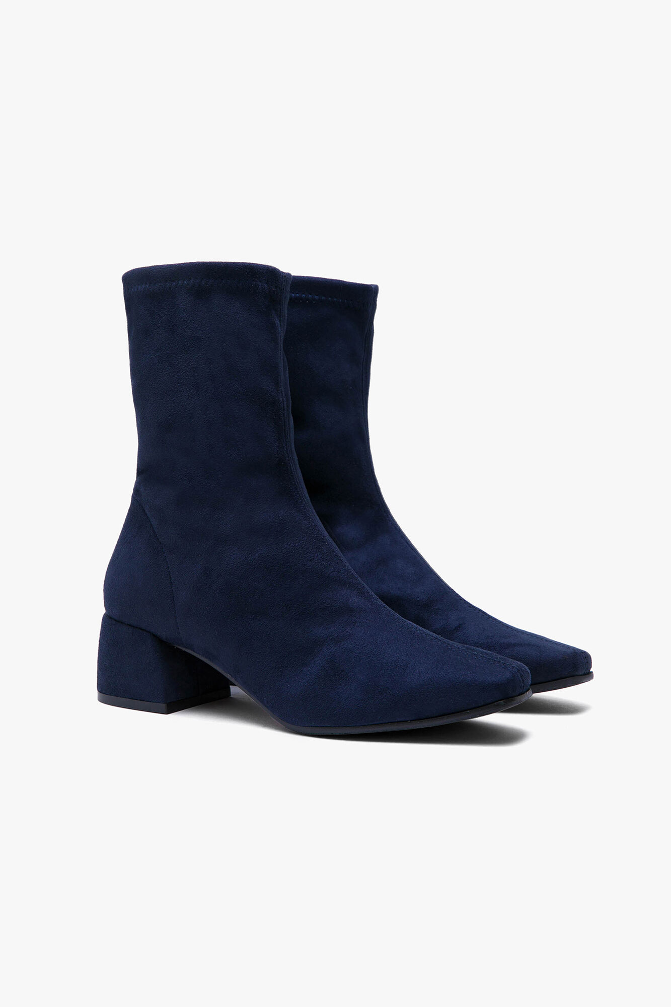 Botin tacon azul marino store