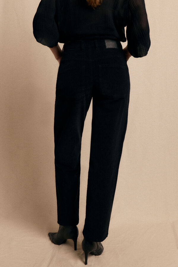 Slowlove Corduroy Cuts Pants Black