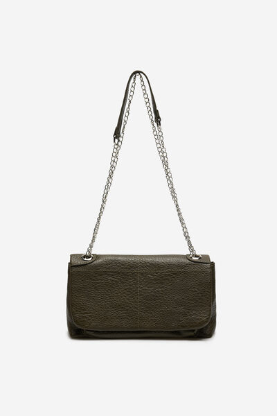 Cortefiel chains flap bag Grey