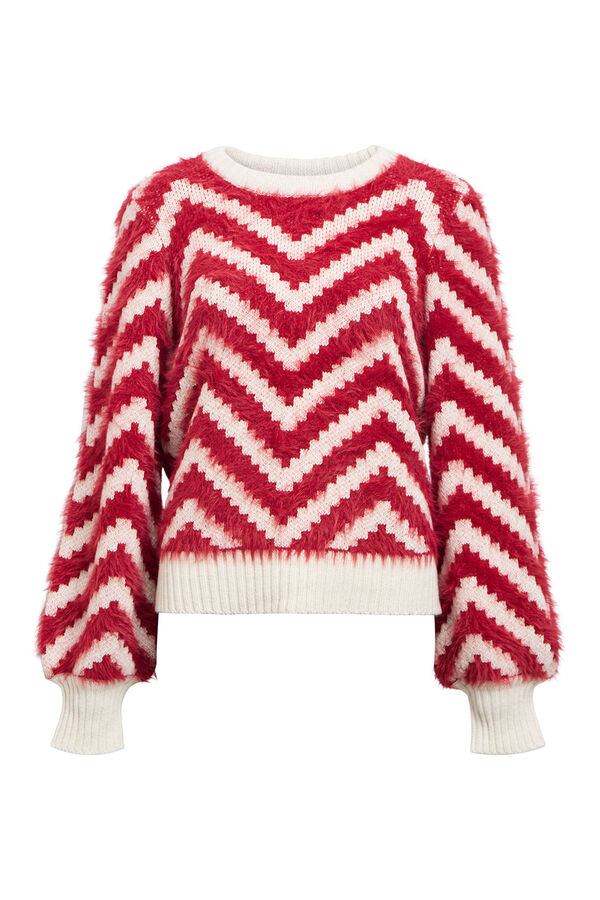 Object Suéter de camisola com efeito pele Vermelho