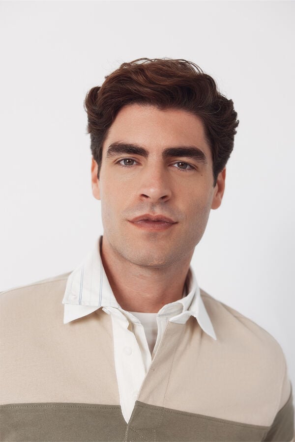 Cortefiel Rugby shirt  Beige