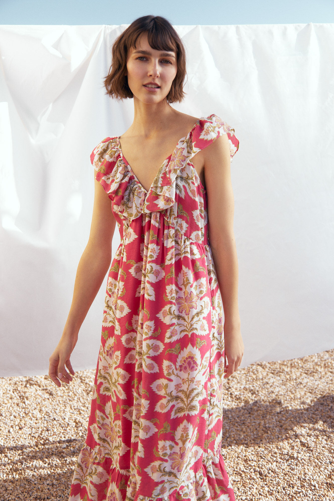 Vestido shop rojo cortefiel