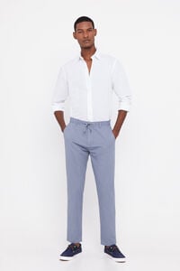 Cortefiel Regular fit chinos with ties. Blue