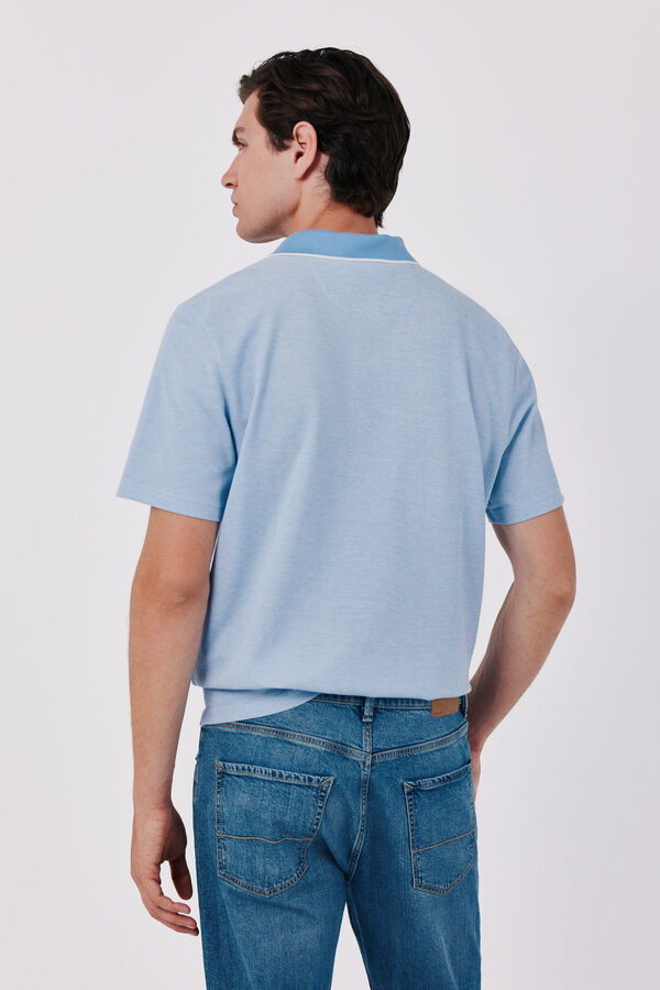 Cortefiel Polo oxford piqu&eacute; Azul