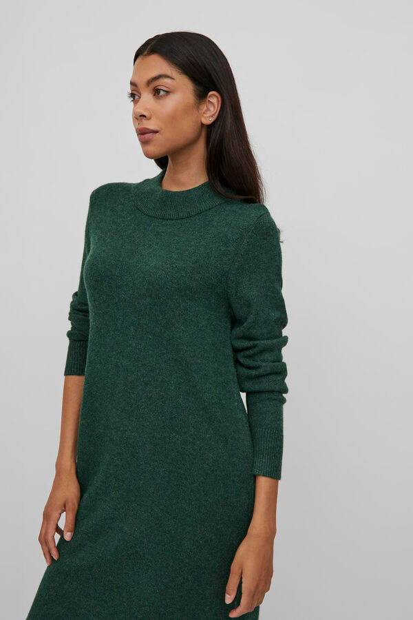 Vila Jersey-Knit dress with viscose Dark green