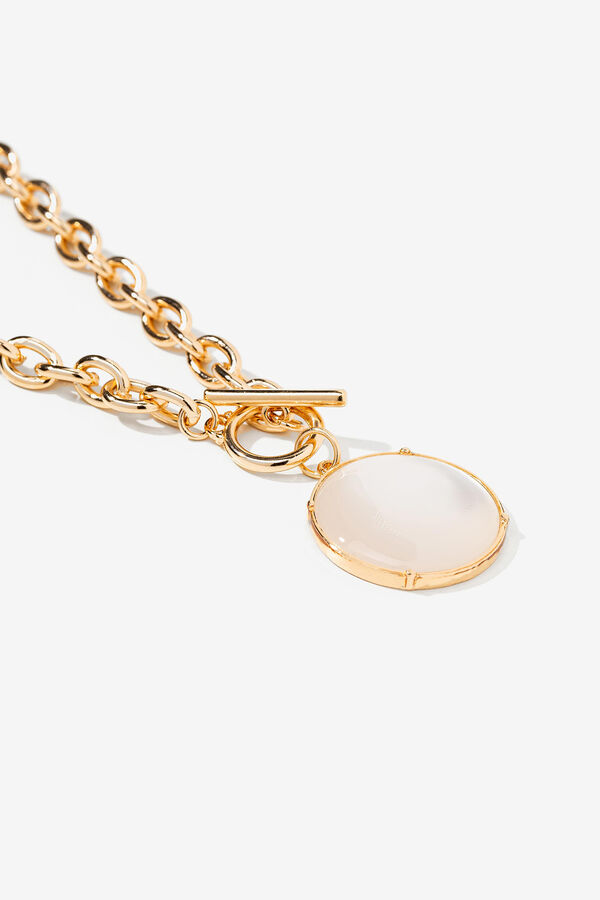 Cortefiel Chain necklace with stone Gold