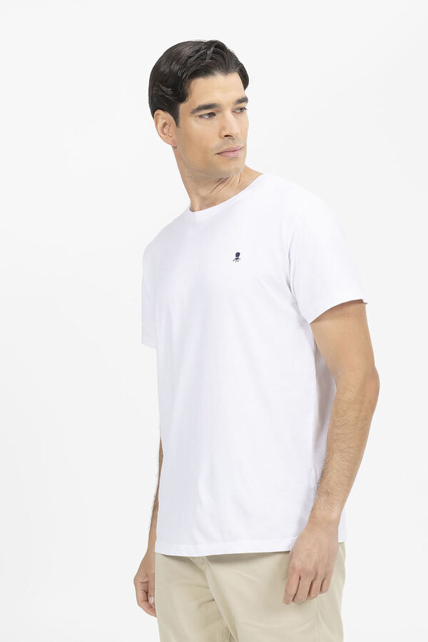 Cortefiel T-shirt basic logo Branco