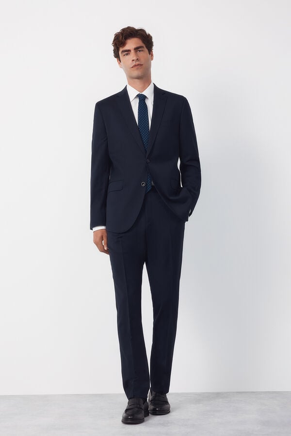 Cortefiel Plain Coolmax blazer Navy