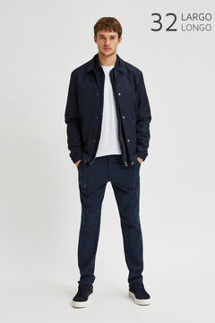 Cortefiel Slim fit chinos Royal blue