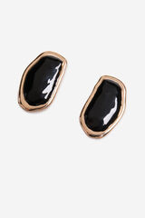 Cortefiel Resin earring Black