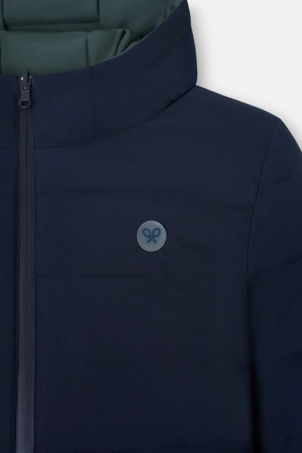 Silbon Reversible technical coat Navy