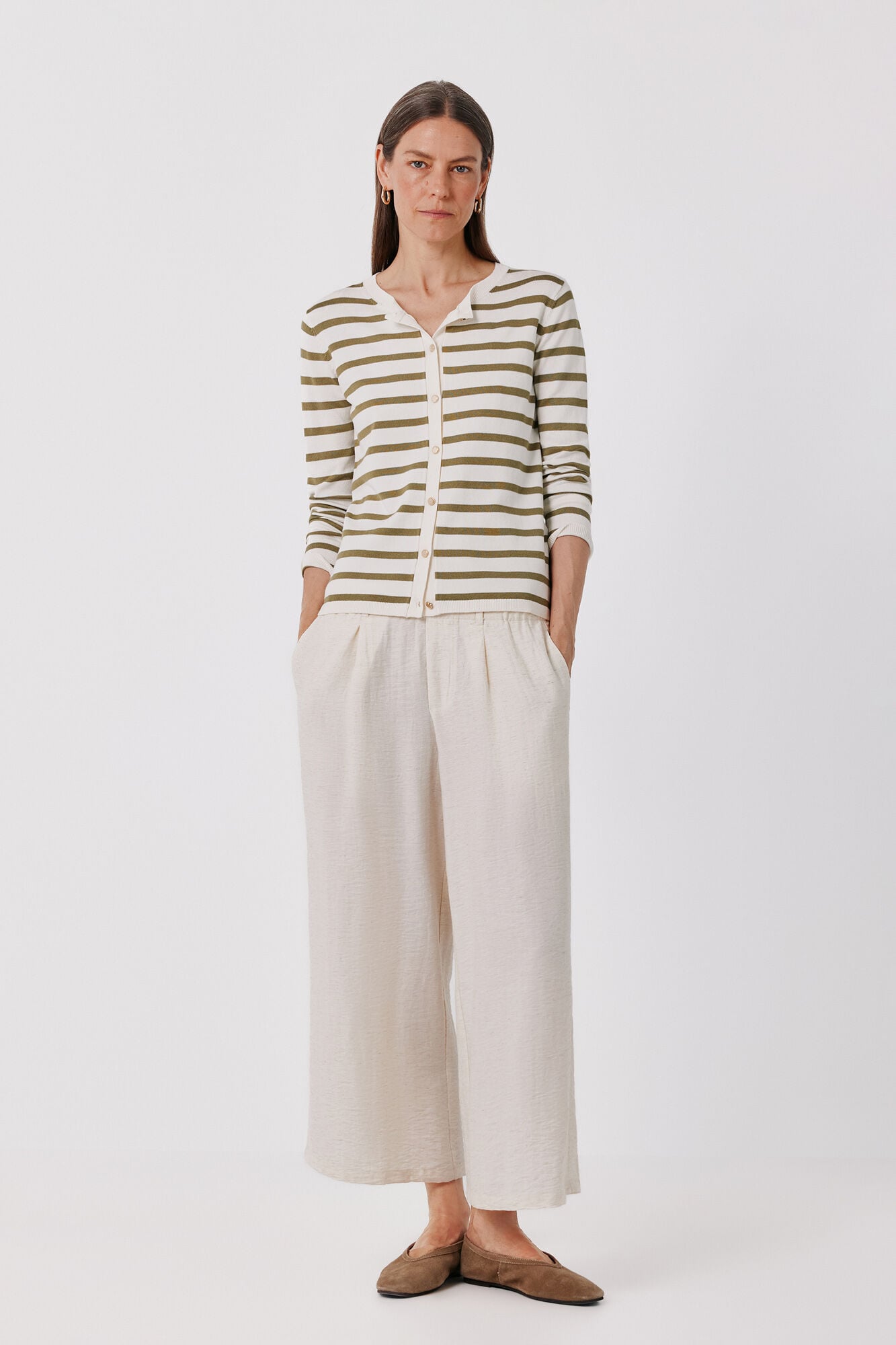 Cortefiel Striped knit jacket
