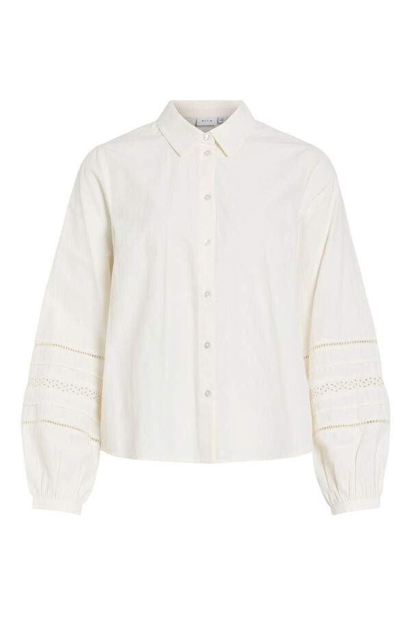 Vila Camisa com mangas bordadas Branco