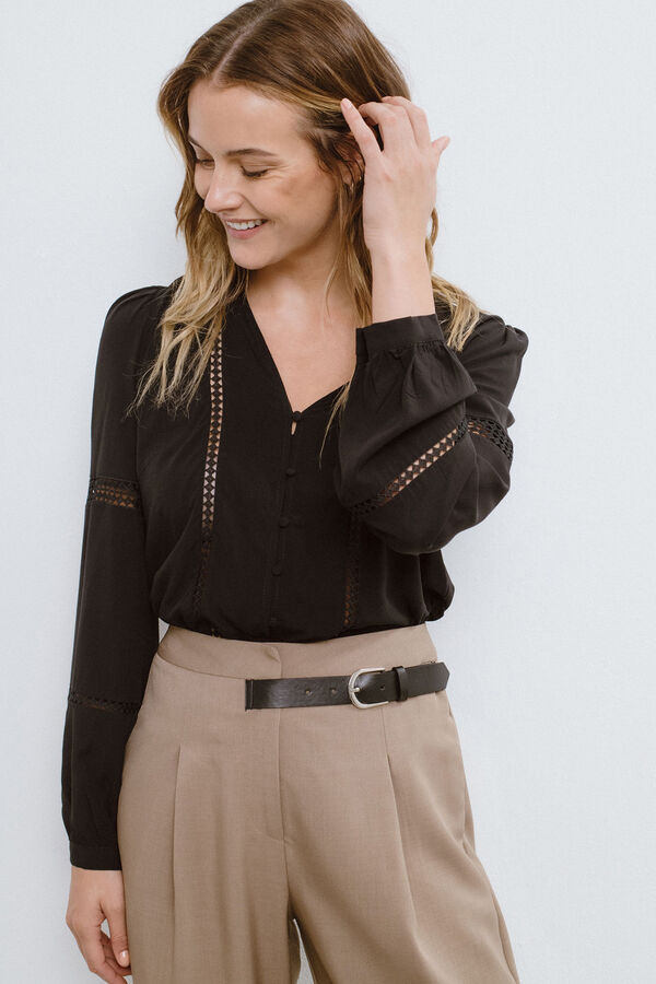 Vila Pantal&oacute;n vestir ancho Marr&oacute;n