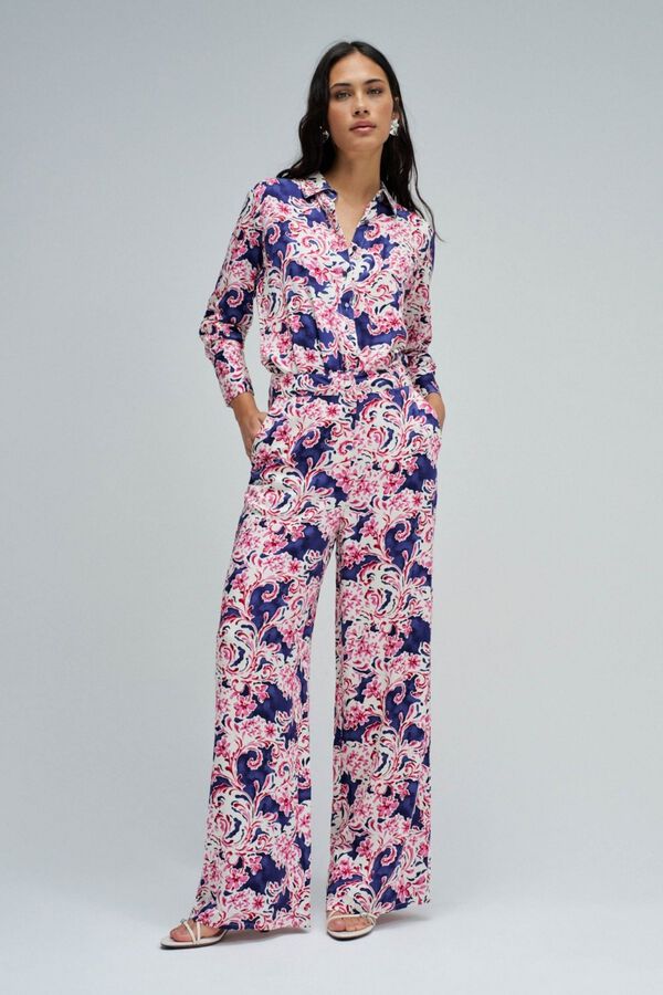 Salsa Jeans Camisa acetinada com estampado Multicolorido