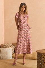 Pol&iacute;n Et Moi Vestido camiseiro Priscila Multicolorido