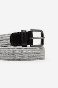 Cortefiel Elastic braided belt Grey