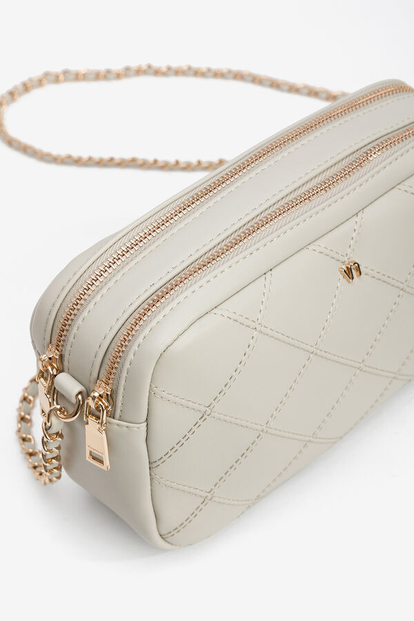 Vilanova Mala com Alça Combinada Ecru