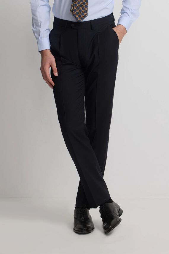 Pantalón traje cruzado stretch