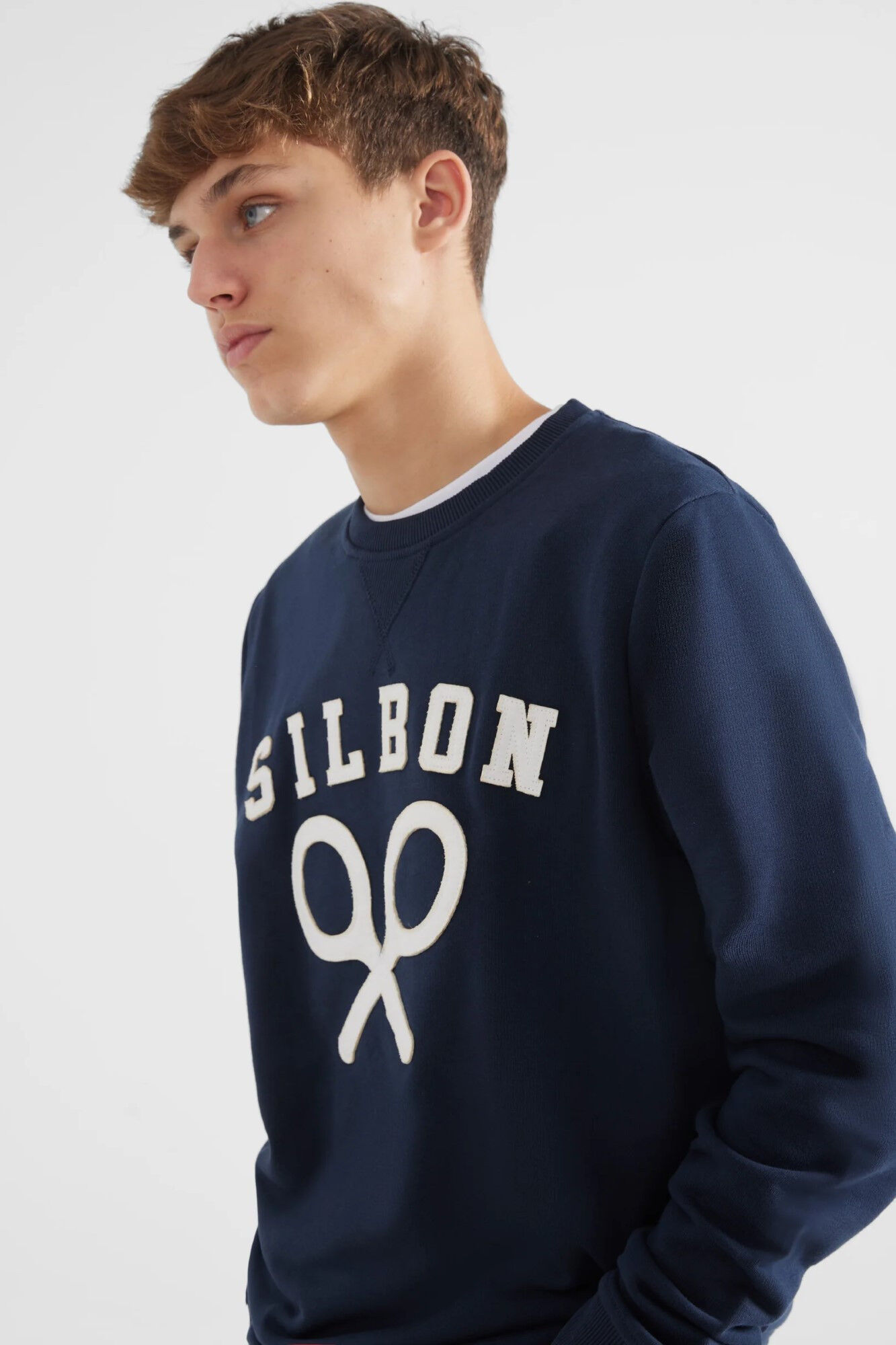 Sudadera clasica logo azul marino