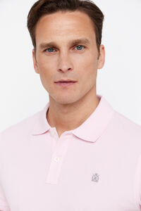 Cortefiel Essential slim polo shirt Pink