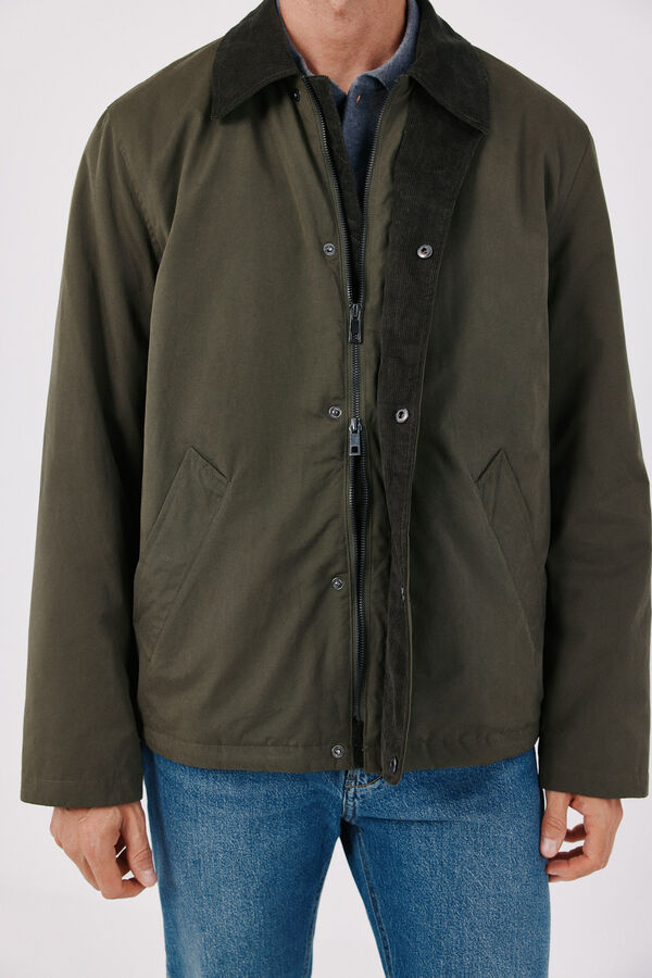 Cortefiel Heritage style combination jacket Kaki