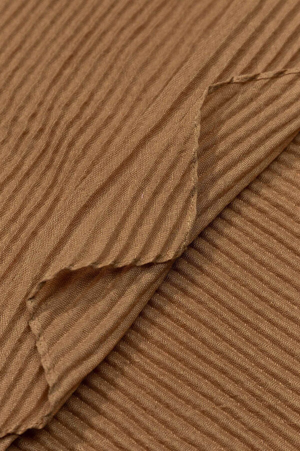 Vilanova Lenço retangular plissado Tostado